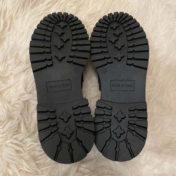 Ateliers Made In Italy Black Suede Loafers 39 | Lug Sole, Horsebit Hardware NWOT - Picture 9 of 11